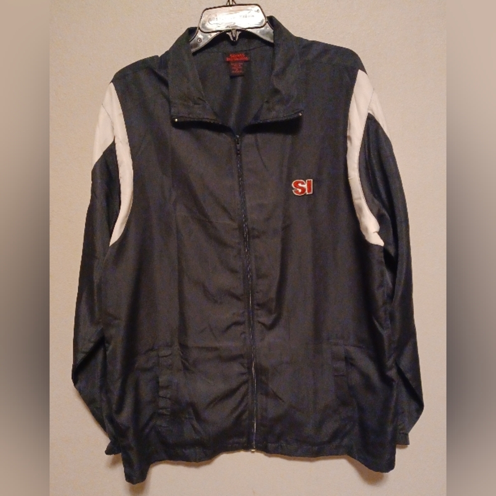 Men’s Sports Illustrated Light Weight Windbreaker Black Size XL Preowned